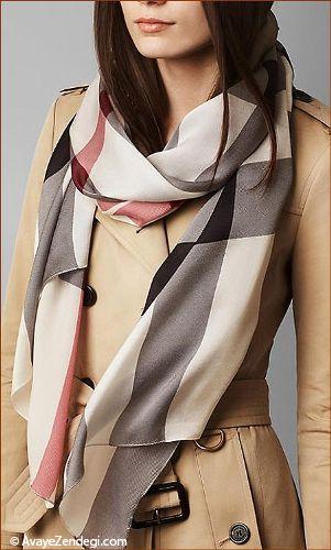 مدل های شال و روسری 2015 برند Burberry