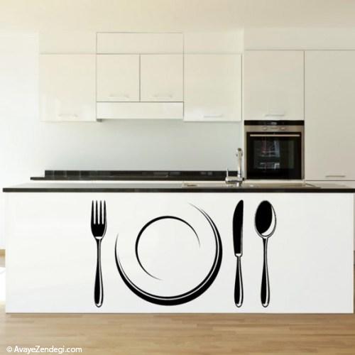 کاغذ دیواری‌های ساده و مدرن برای آشپزخانه 