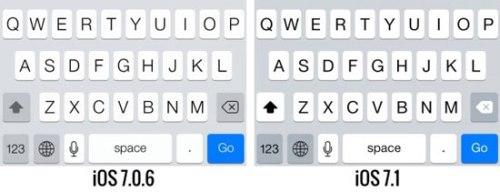 تفاوت iOS 7.1 را با 7.0.6 iOS مشاهده کنید 