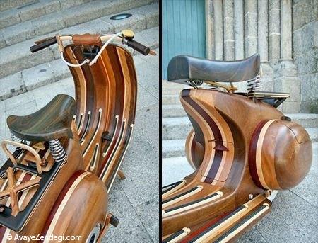  موتورسیکلت چوبی 