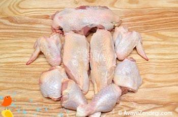  آموزش تصویری خرد کردن مرغ 