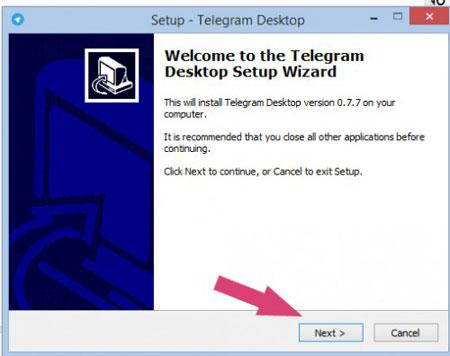 مراحل نصب نرم افزار تلگرام 
