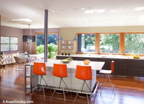 صندلی اپن زیبای آشپزخانه کامل کننده دکوراسیون منزل