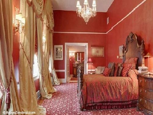 طراحی اتاق خواب با استفاده از رنگ قرمز