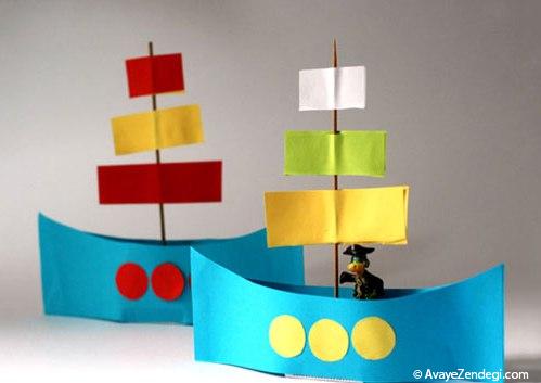 برای بچه ها قایق کاغذی درست کنید