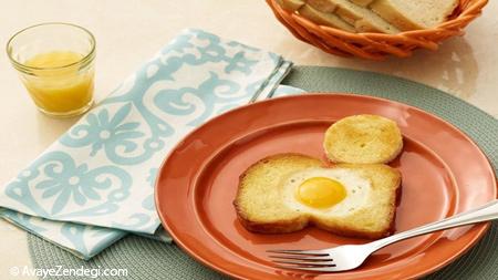 تزیین تخم مرغ صبحانه