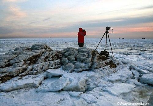 یخ زدن آب دریا در چین