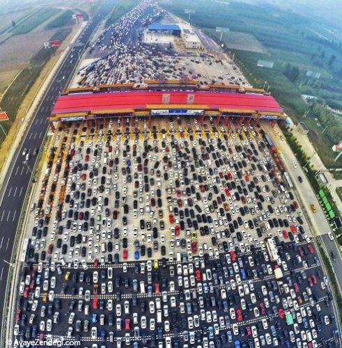 عکسی از ترافیک عجیب در چین!