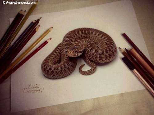 شگفت انگیزترین نقاشی های سه بعدی با مداد