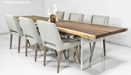 طراحی مدرن میزهای ناهارخوری چوبی