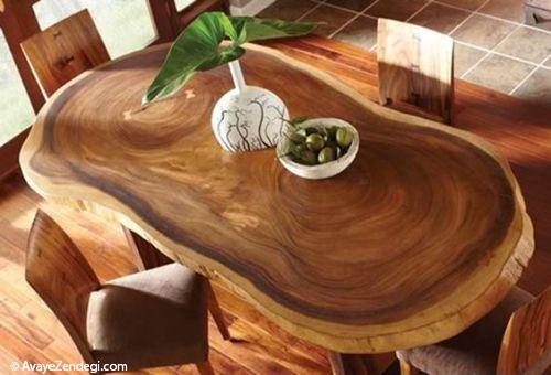 طراحی مدرن میزهای ناهارخوری چوبی